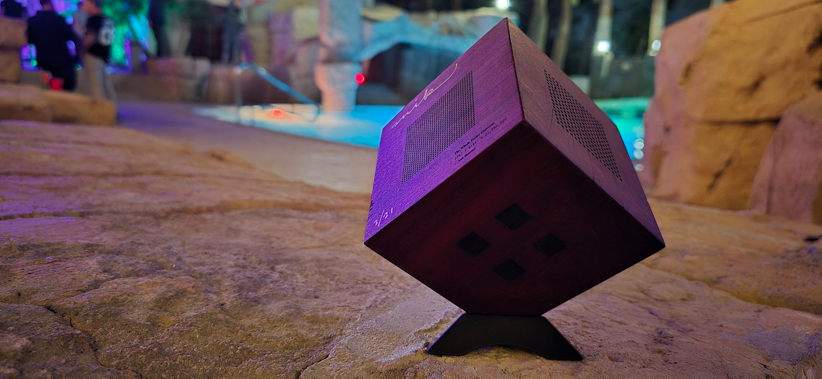 Purpleheart Genesis Cube — edition of 21, signed by Anik Malcolm